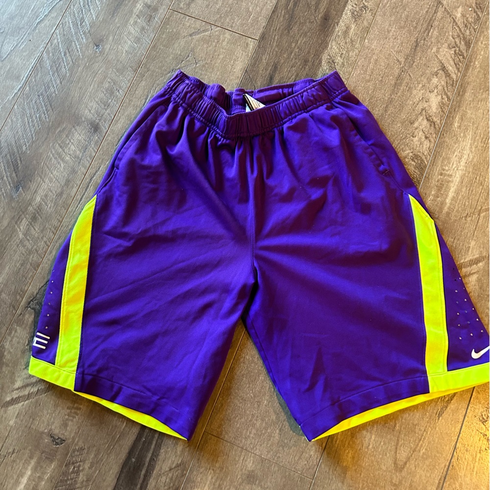 Purple Nike shorts